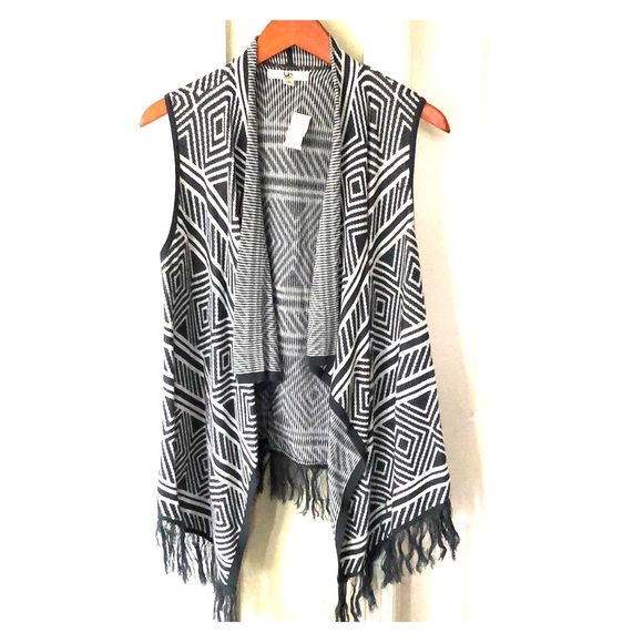 Ya Los Angeles Tops - Sweater vest with fringe on bottom.